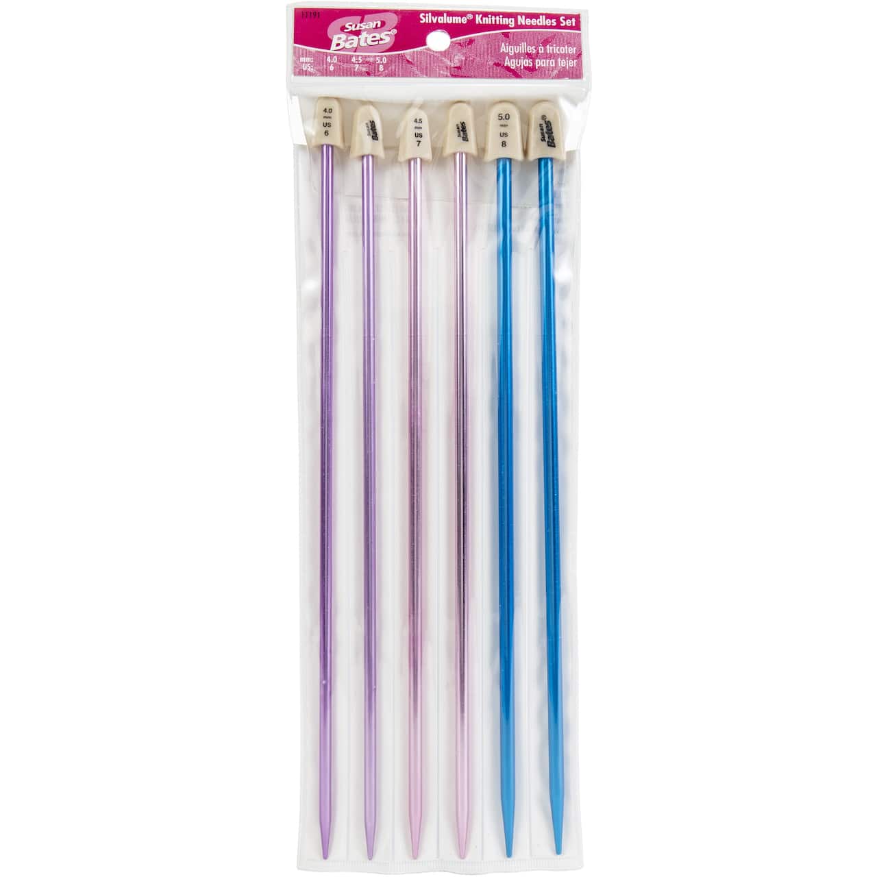Susan Bates® Silvalume® Assorted 10" Single Point Knitting Needles Gift Set